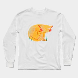 Orange Cat Long Sleeve T-Shirt